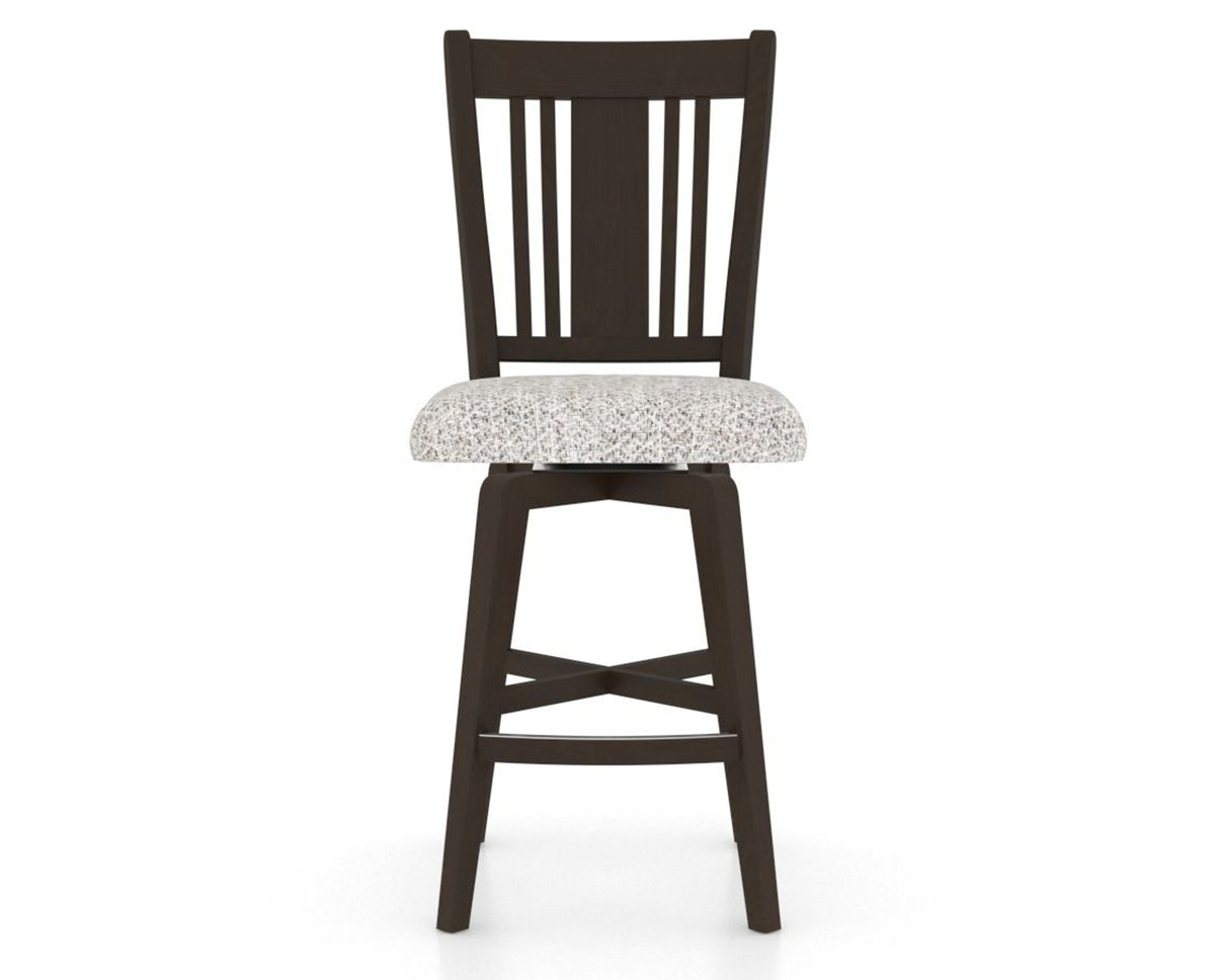 Canadel Swivel Counter Stool 7250 in FP Crypton® and 59 Davy's Grey, front view