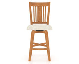 Canadel Swivel Counter Stool 7250 in FT InsideOut® and 01 Honey Washed, front view
