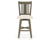 Canadel Swivel Counter Stool 7250 in FT InsideOut® and 08 Shadow, front view