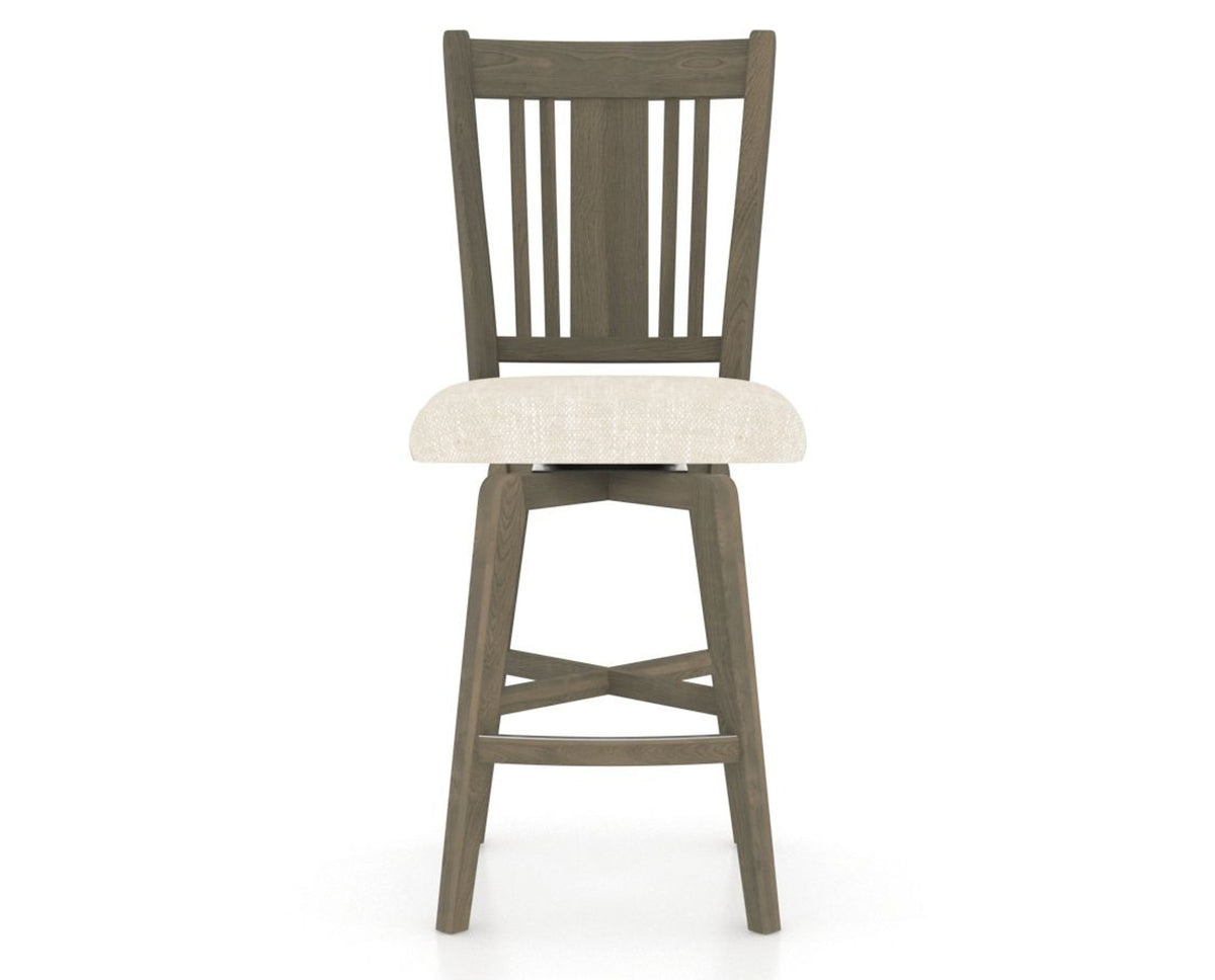 Canadel Swivel Counter Stool 7250 in FT InsideOut® and 08 Shadow, front view