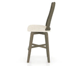 Canadel Swivel Counter Stool 7250 in FT InsideOut® and 08 Shadow, side view
