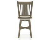 Canadel Swivel Counter Stool 7250 in FT InsideOut® and 08 Shadow, back view