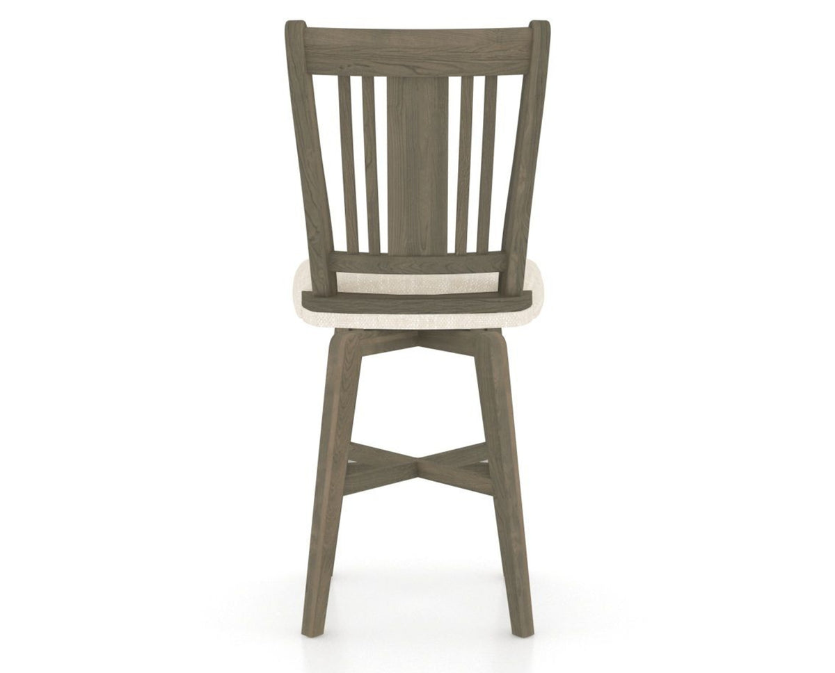 Canadel Swivel Counter Stool 7250 in FT InsideOut® and 08 Shadow, back view