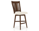 Canadel Swivel Counter Stool 7250 in FT InsideOut® and 19 Cognac Washed, three-quarter view