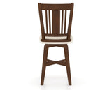 Canadel Swivel Counter Stool 7250 in FT InsideOut® and 19 Cognac Washed, back view