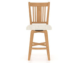 Canadel Swivel Counter Stool 7250 in FT InsideOut® and 20 Caramel Washed, front view
