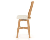Canadel Swivel Counter Stool 7250 in FT InsideOut® and 20 Caramel Washed, side view