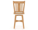 Canadel Swivel Counter Stool 7250 in FT InsideOut® and 20 Caramel Washed, back view