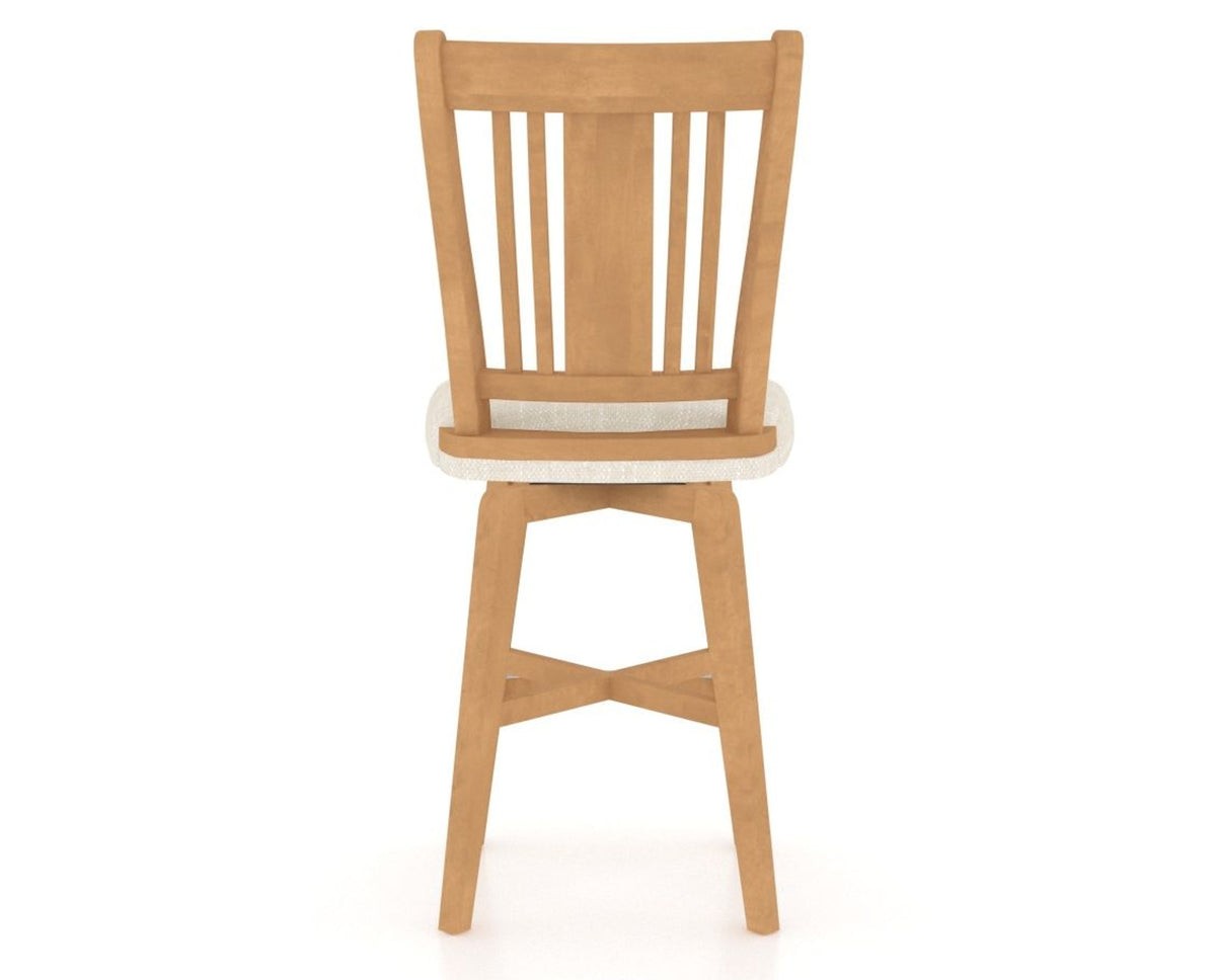 Canadel Swivel Counter Stool 7250 in FT InsideOut® and 20 Caramel Washed, back view