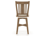Canadel Swivel Counter Stool 7250 in FT InsideOut® and 25 Pecan Washed, back view