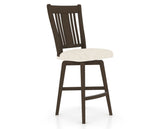 Canadel Swivel Counter Stool 7250 in FT InsideOut® and 29 Hazelnut Washed, three-quarter view