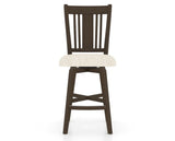 Canadel Swivel Counter Stool 7250 in FT InsideOut® and 29 Hazelnut Washed, front view