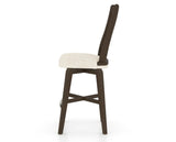 Canadel Swivel Counter Stool 7250 in FT InsideOut® and 29 Hazelnut Washed, side view