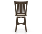 Canadel Swivel Counter Stool 7250 in FT InsideOut® and 29 Hazelnut Washed, back view