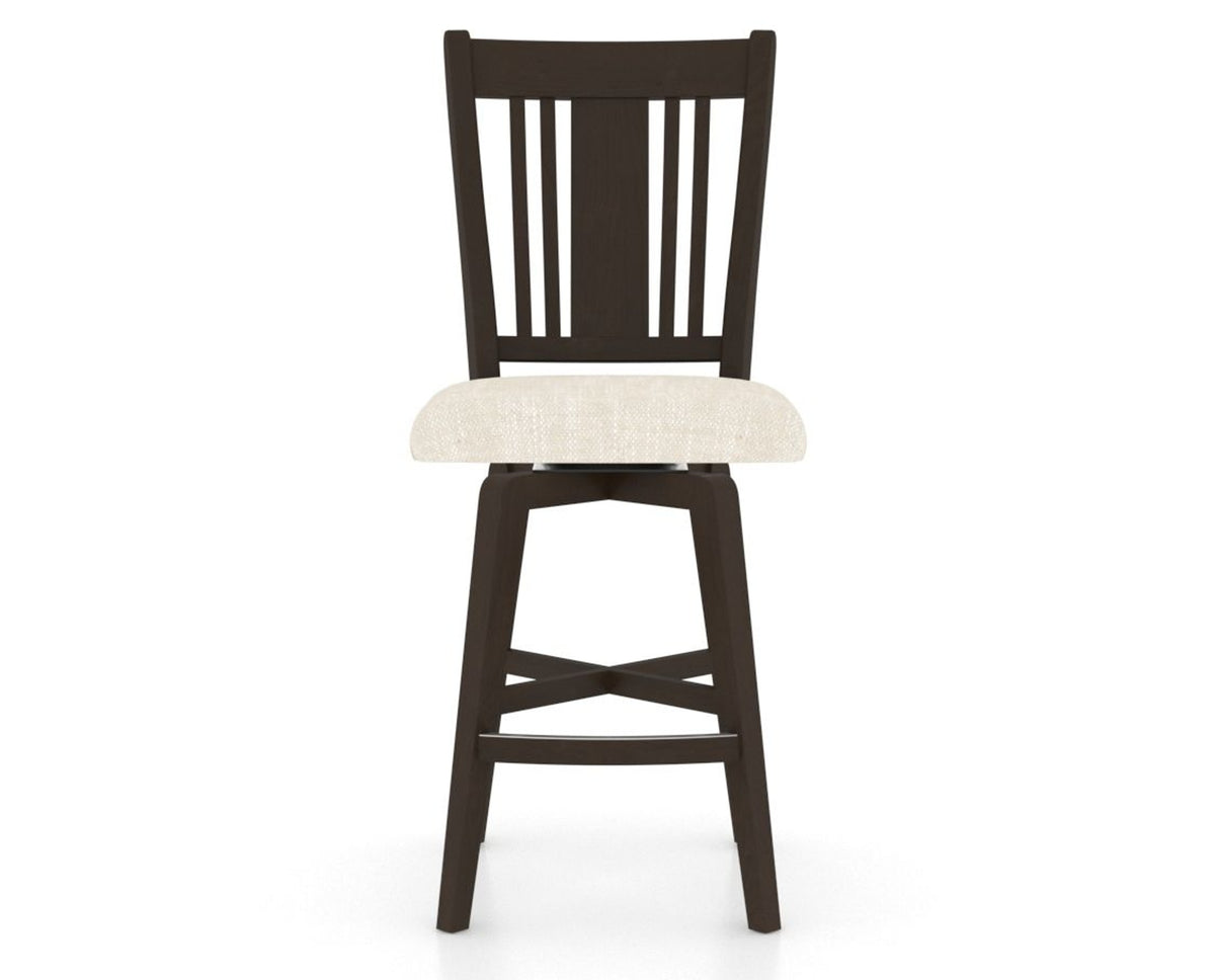 Canadel Swivel Counter Stool 7250 in FT InsideOut® and 59 Davy's Grey, front view