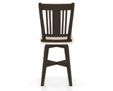 Canadel Swivel Counter Stool 7250 in FT InsideOut® and 59 Davy's Grey, back view