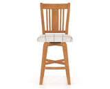 Canadel Swivel Counter Stool 7250 in OZ Fabric and 01 Honey Washed, front view