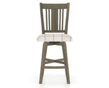 Canadel Swivel Counter Stool 7250 in OZ Fabric and 08 Shadow, front view
