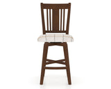 Canadel Swivel Counter Stool 7250 in OZ Fabric and 19 Cognac Washed, front view