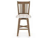 Canadel Swivel Counter Stool 7250 in OZ Fabric and 25 Pecan Washed, front view