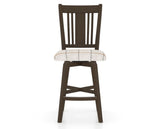 Canadel Swivel Counter Stool 7250 in OZ Fabric and 29 Hazelnut Washed, front view