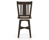 Canadel Swivel Counter Stool 7250 in OZ Fabric and 59 Davy's Grey, back view