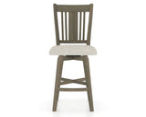 Canadel Swivel Counter Stool 7250 in TB Fabric and 08 Shadow, front view