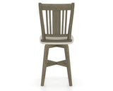 Canadel Swivel Counter Stool 7250 in TB Fabric and 08 Shadow, back view