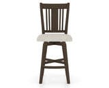 Canadel Swivel Counter Stool 7250 in TB Fabric and 29 Hazelnut Washed, front view