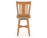 Canadel Swivel Counter Stool 7250 in XY Faux Leather and 01 Honey Washed, back view