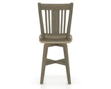 Canadel Swivel Counter Stool 7250 in XY Faux Leather and 08 Shadow, back view