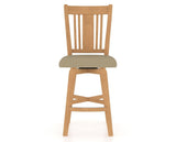 Canadel Swivel Counter Stool 7250 in XY Faux Leather and 20 Caramel Washed, front view