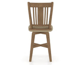 Canadel Swivel Counter Stool 7250 in XY Faux Leather and 25 Pecan Washed, back view