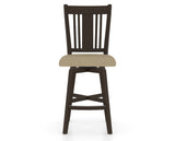 Canadel Swivel Counter Stool 7250 in XY Faux Leather and 59 Davy's Grey, front view