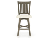Canadel Swivel Counter Stool 7250 in YJ Faux Leather and 08 Shadow, front view