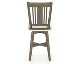Canadel Swivel Counter Stool 7250 in YJ Faux Leather and 08 Shadow, back view