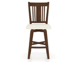 Canadel Swivel Counter Stool 7250 in YJ Faux Leather and 19 Cognac Washed, front view