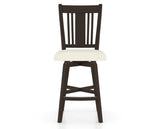Canadel Swivel Counter Stool 7250 in YJ Faux Leather and 59 Davy's Grey, front view