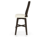 Canadel Swivel Counter Stool 7250 in YJ Faux Leather and 59 Davy's Grey, side view