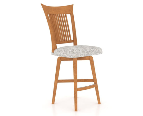 Canadel Swivel Counter Stool 7270 in FP Crypton® and 01 Honey Washed, three-quarter view