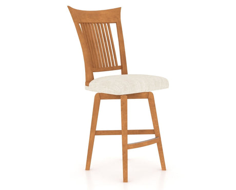 Canadel Swivel Counter Stool 7270 in FT InsideOut® and 01 Honey Washed, three-quarter view