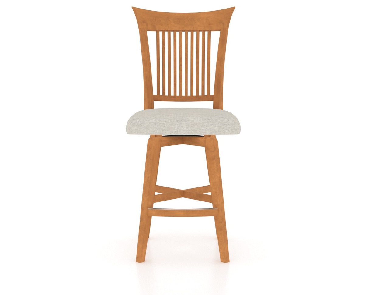 Canadel Core Counter Stool 7270 in Honey Washed and Fabric TB, front view