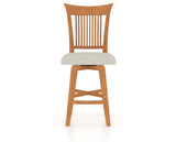 Canadel Core Counter Stool 7270 in Honey Washed and Fabric TB, front view