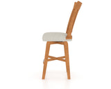 Canadel Core Counter Stool 7270 in Honey Washed and Fabric TB, side view