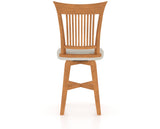Canadel Core Counter Stool 7270 in Honey Washed and Fabric TB, back view