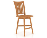 Canadel Swivel Counter Stool 7351 in Honey Washed, three-quarter view