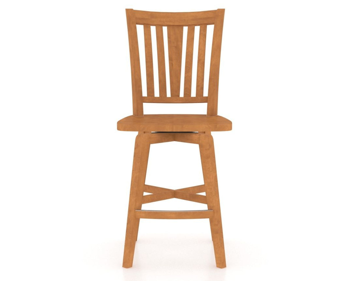 Canadel Swivel Counter Stool 7351 in Honey Washed, front view