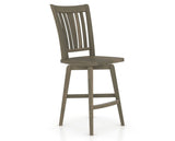 Canadel Swivel Counter Stool 7351 in Wood Seat and 08 Shadow, three-quarter view