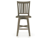 Canadel Swivel Counter Stool 7351 in Wood Seat and 08 Shadow, front view