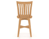 Canadel Swivel Counter Stool 7351 in Wood Seat and 20 Caramel Washed, back view